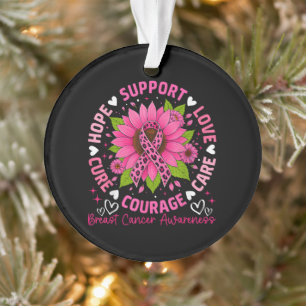 Tegemoetkoming Borstkanker Roze Lint Zonnebloem Ho Ornament