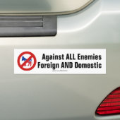 Tegen alle vijanden in het buitenland en binnen he bumpersticker (Op auto)