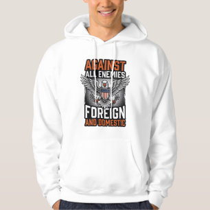 Tegen Alle Vijanden Patriottische Adelaar Shirt On