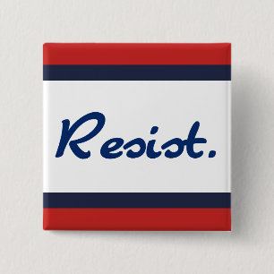 Tegen Blauwe Verzet Anti-Trump Democraten Vierkante Button 5,1 Cm