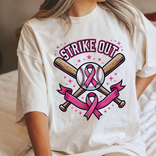 Tegen Borstkanker Baseball Roze Lint Tri-Blend Shirt