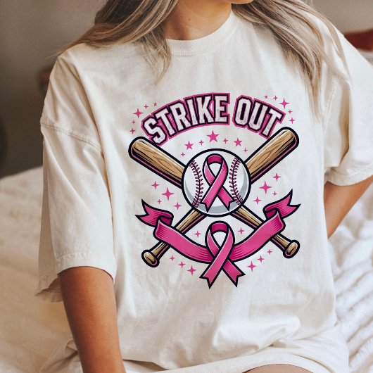Tegen Borstkanker Baseball Roze Lint Tri-Blend Shirt