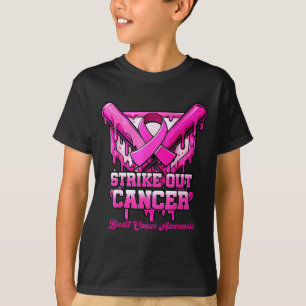 Tegen Borstkanker Bewustzijn Honkbal Drip P T-shirt