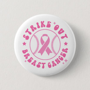 Tegen Borstkanker Roze Lint Bewustzijn Ronde Button 5,7 Cm