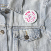 Tegen Borstkanker Roze Lint Bewustzijn Ronde Button 5,7 Cm (In situ)