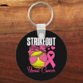 Tegen Borstkanker Softll Ll En Roze Lint Sleutelhanger (Voorkant)