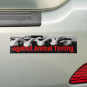 Tegen Bumpersticker van dierproeven (Op auto)