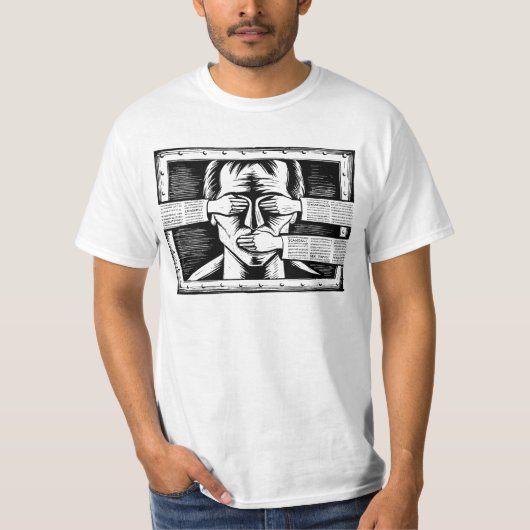 Tegen censuur in het Shirt van de wereld (Voorkant)
