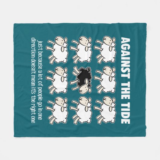 Tegen de Brede Fleece Deken (Voorkant (Horizontaal))