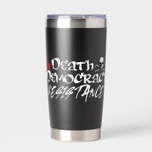 Tegen de dood van de democratie geïsoleerde drinkbeker