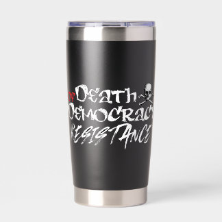 Tegen de dood van de democratie geïsoleerde drinkbeker