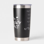 Tegen de dood van de democratie geïsoleerde drinkbeker (Links)