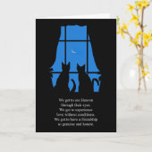 Tegen de droefheid om het verlies van een kat, har kaart (Gele Bloem)