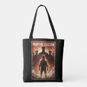 Tegen de duisternis staan tote bag (Achterkant)