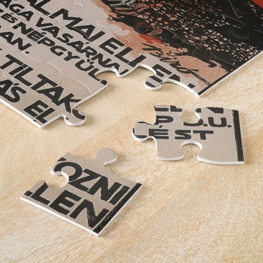 Tegen de gruwelen van het Poster-Propaganda Legpuzzel (Zijkant)