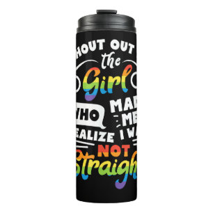 Tegen De Meisje Lesbische Trots LGBT T-shirt G Thermosbeker