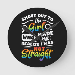 Tegen De Meisjes Lesbische Trots LGBT T-shirt G Ronde Klok