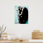 Tegen de muur poster (Keuken)