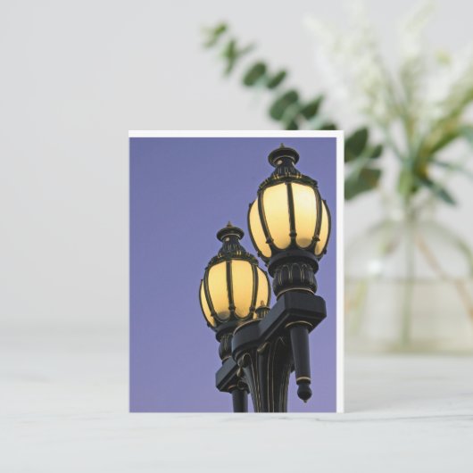 Tegen de paarse hemel briefkaart (Staand voorkant)