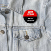 tegen de plutocratie ronde button 5,7 cm (In situ)