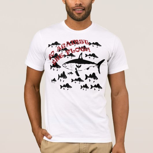TEGEN DE STROOM T-SHIRT (Voorkant)
