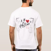 Tegen de Wereld – Matching T-shirt voor Koppels /  (Achterkant)