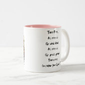 tegen de wind, "Born Free... zo vrij als de wind . Tweekleurige Koffiemok (Voorkant rechts)