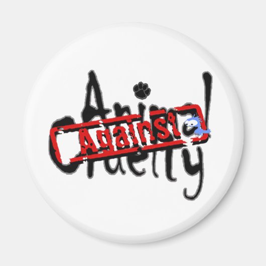 Tegen Dierenmishandeling Magneet (Voorkant)