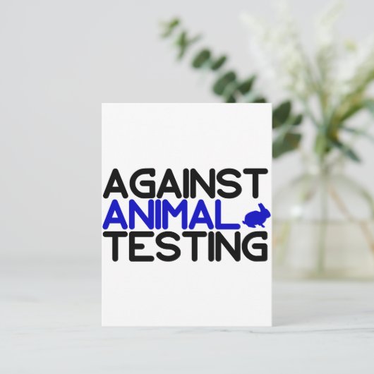 Tegen dierproeven briefkaart (Staand voorkant)