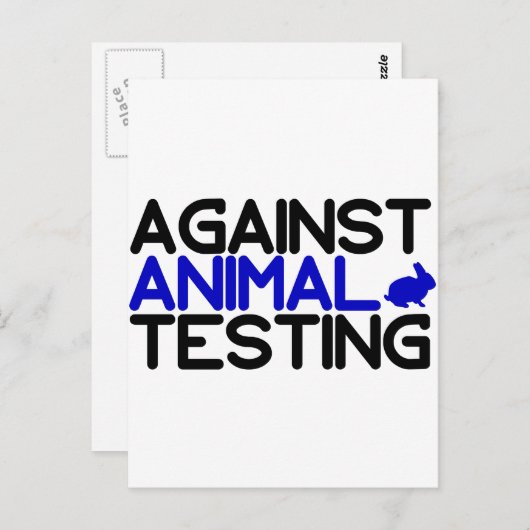 Tegen dierproeven briefkaart (Voorkant / Achterkant)