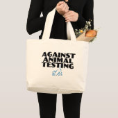Tegen dierproeven grote tote bag (Voorkant (product))