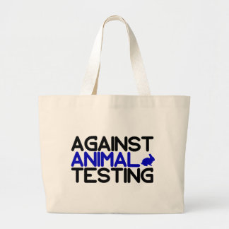 Tegen dierproeven grote tote bag