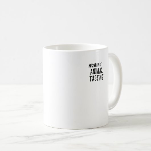 Tegen dierproeven koffiemok (Voorkant rechts)