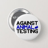 Tegen dierproeven ronde button 5,7 cm (Voorkant /achterkant)