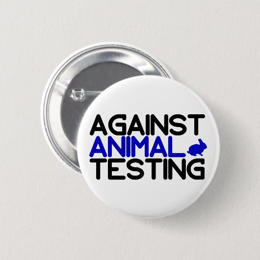 Tegen dierproeven ronde button 5,7 cm (Voorkant /achterkant)