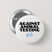 Tegen dierproeven ronde button 5,7 cm (Voorkant /achterkant)