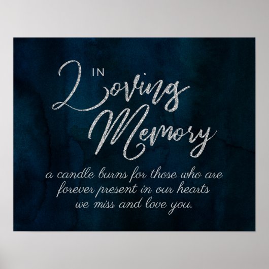 Tegen donkerblauw zilver Navy Luster 'In Loving Me Poster (Voorkant)