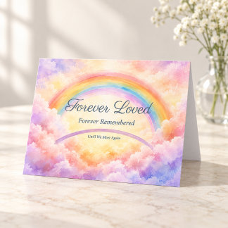 Tegen eeuwig geliefde Rainbow Bridge troostkaart v Bedankkaart