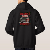 Tegen Geweld Hoodie 'Stilte Is Geen Toestemming' (Achterkant)