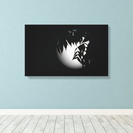 Tegen het licht van de maan canvas afdruk (Insitu (Houten vloer))