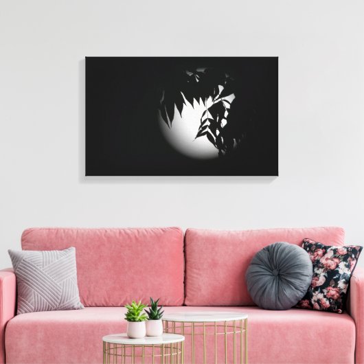 Tegen het licht van de maan canvas afdruk (Insitu (Woonkamer))