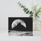Tegen het licht van de zilvermaan. briefkaart (Staand voorkant)