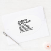 Tegen het socialisme gebruik deze dan niet ovale sticker (Envelop)