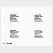 Tegen het socialisme gebruik deze dan niet ovale sticker (Vel)