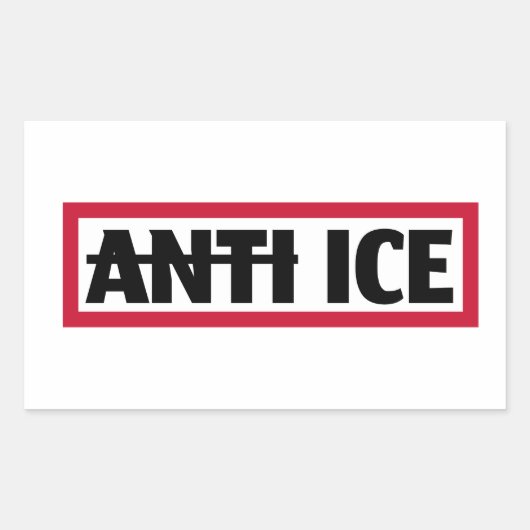 Tegen ICE Rechthoekige Sticker (Voorkant)