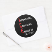 Tegen ICE Ronde Sticker (Envelop)