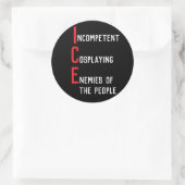 Tegen ICE Ronde Sticker (Tas)