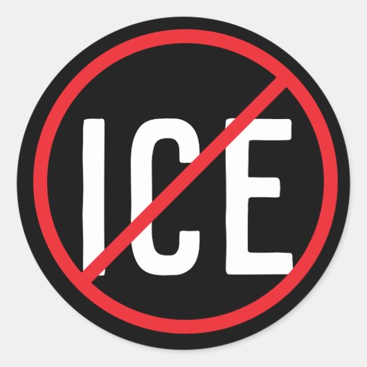 Tegen ICE Ronde Sticker (Voorkant)