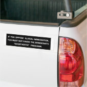 Tegen illegale immigranten...? bumpersticker (Op Truck)