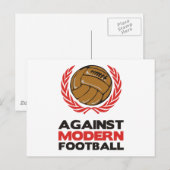 Tegen modern Football Briefkaart (Voorkant / Achterkant)